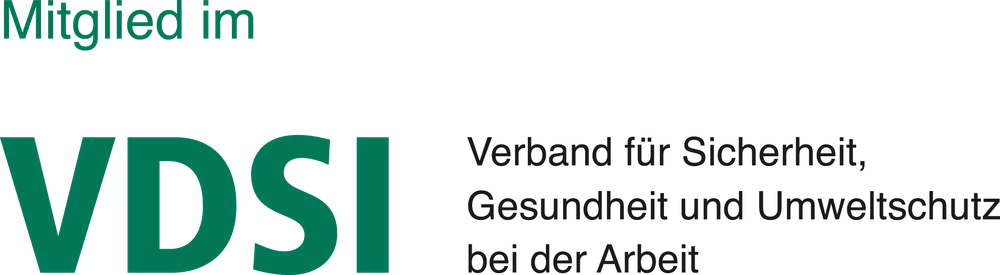 Mitglied im VDSI, dem Verband für Sicherheit, Gesundheit und Umweltschutz bei der Arbeit